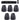 Rockville Commercial Amplifier+5) Black Pendant Speakers For Restaurant/Bar/Cafe