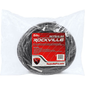 Rockville RCTS1250 50' 12 AWG 1/4" TS to Speakon Speaker Cable 100% Copper