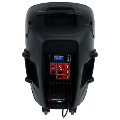 (2) BPA15 15" Powered Bluetooth 800W DJ PA Speakers+Rolling Travel Bags