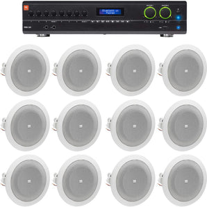 JBL VMA260 60w 8-Input Amplifier+(12) 4" JBL Speakers For Restaurant/Bar/Cafe