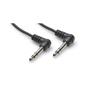 2 Hosa CSS-105RR 1/4" TRS Right Angle 5 Foot Balanced Interconnect Audio Cables