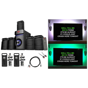 Rockville Bluetooth Home Theater Karaoke Machine System w/5.25" Subwoofer+LED'S