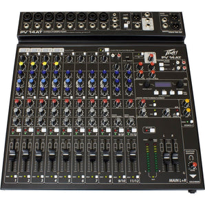 Peavey PV 14AT PV14AT Mixer,8 mic in,USB,Compressor/Effects+Bluetooth+AutoTune