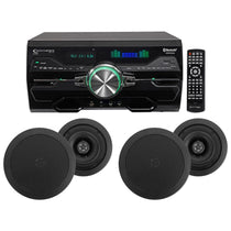 DV4000 4000W Bluetooth Home Theater DVD Receiver w/(4) 5.25" Black Ceiling Speakers