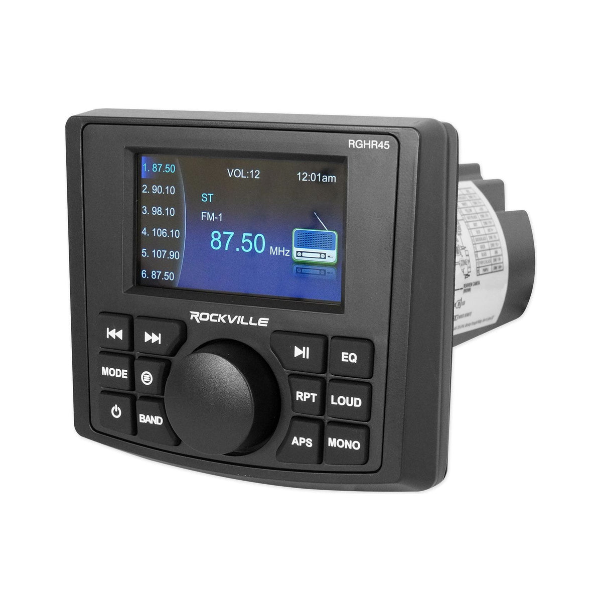 RGHR45 Marine Receiver + RWB70B Black Tower Speakers Bundle
