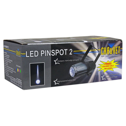 Chauvet DJ LED Pinspot 2 High Powered Mirror Ball Spot Light+Gel Pack+Extra Lens