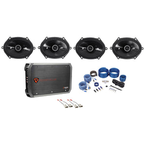 Kicker 6x8" Factory Speaker Replacement Kit+ 4-Ch Amp For 1997-1998 Ford F-150