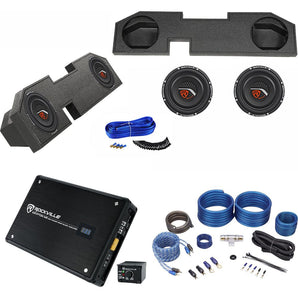 Dual 10" Sub Box+(2) Subs+Amp+Kit For 2002-15 Dodge Ram Crew/Quad XCab 2500/3500