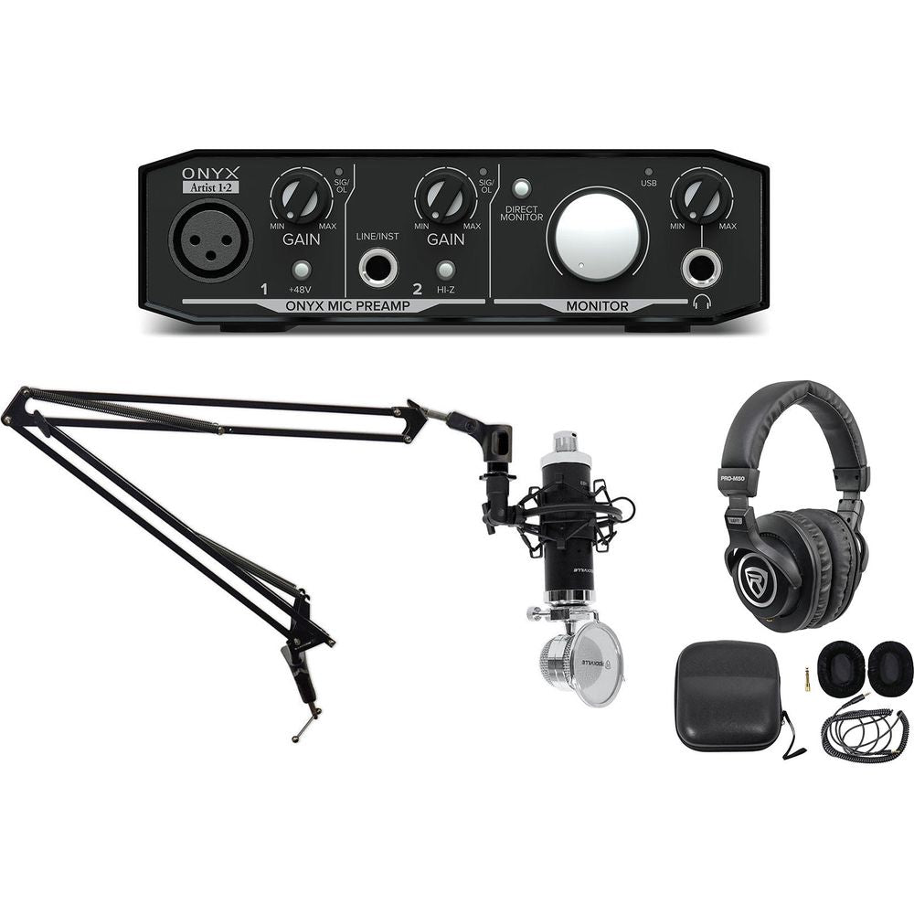 Gaming Streaming Twitch Bundle with Microphone, Headphones and Boom Arm