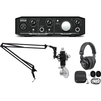 Gaming Streaming Twitch Bundle with Microphone, Headphones and Boom Arm