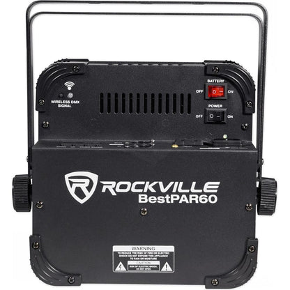 (2) BEST PAR 60 Rechargeable Wash Lights w/Wireless DMX Controller