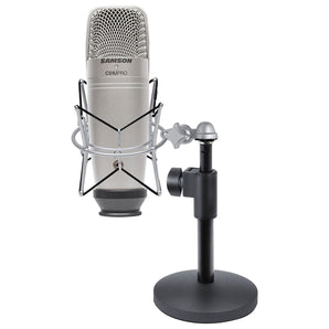 Samson C01U Pro Recording Podcast Microphone+Shock Mount+Weighted Mic Stand