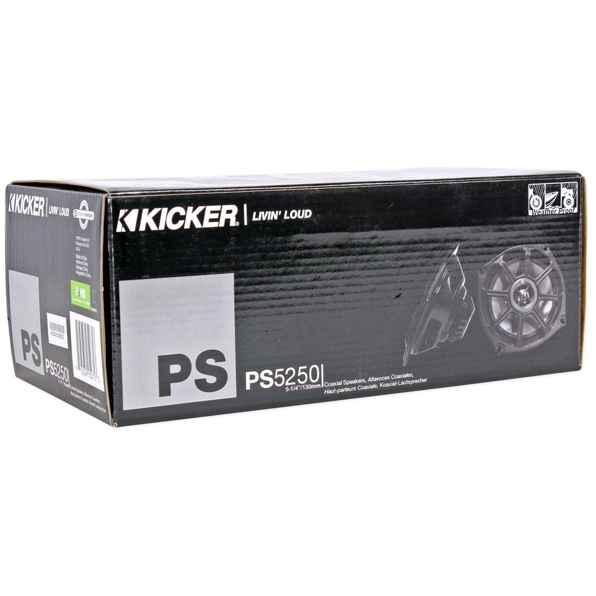 Kicker 10PS5250 5.25” Harley Davidson Motorcycle Speakers+Free Bluetooth Speaker