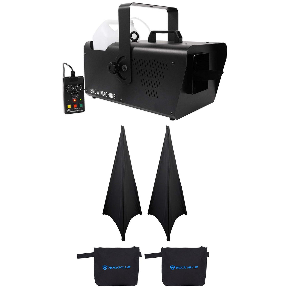 SM 250 Snow Machine with (2) RSC7B Tripod Speaker Scrims