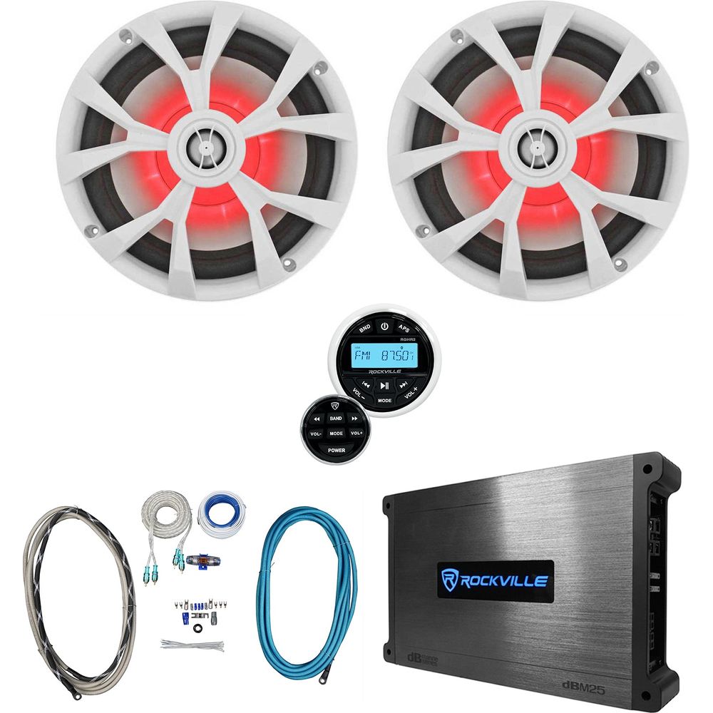 RKL80MW 8" Speakers + RGHR2 Receiver Bundle