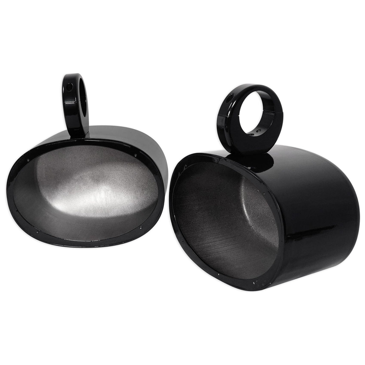 (4) MAC69B 6x9" Black Aluminum Wakeboard Tower Speaker Pods+Covers