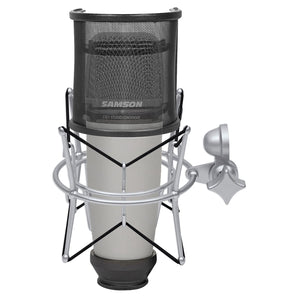 Samson C01 Studio Condenser Recording Microphone+Shock Mount+Curved Pop Filter
