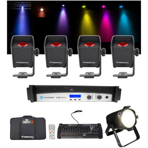 Crown CDi4000 2-Channel 1200w Power Amplifier+Chauvet Wash Lights+DMX Controller