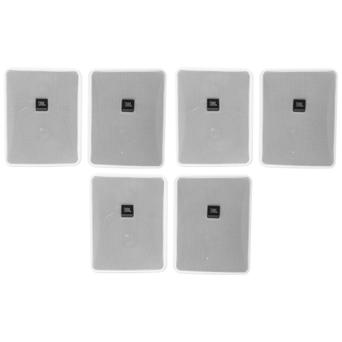 Control 25-1-WH 5.25" Wall Speakers, 6-Pack