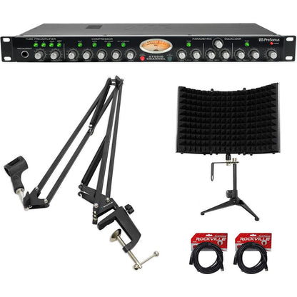 StudioChannel Tube Mic Preamp with Boom Arm, Isolation Shield and Cables