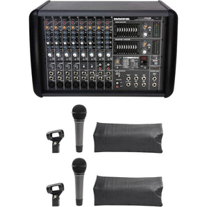 New! Mackie PPM1008 8 Channel Active Mixer+(2) Audio Technica ATM410 Microphones