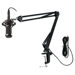 Audio Technica AT2035 Cardioid Condenser Studio Microphone/Mic+Case+Boom Arm