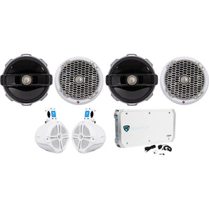 (4) Rockford Fosgate PM282 8" 400W Marine Speakers+(2) Wakeboards+6-Ch Amplifier