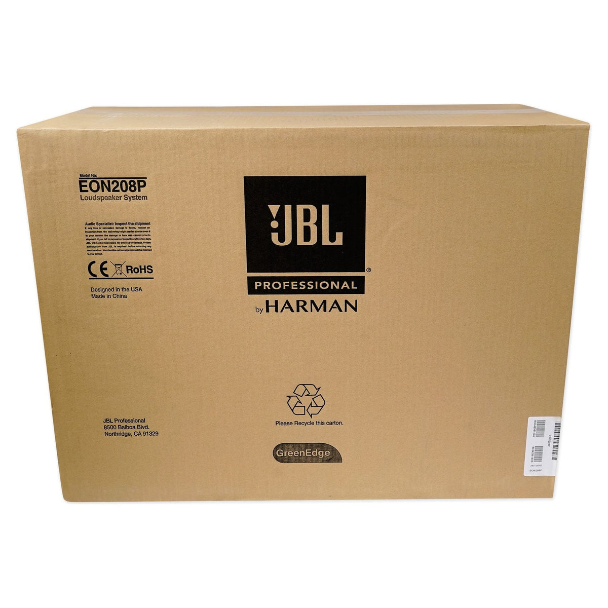 JBL EON208P Portable PA System / Pair 8" Speakers+Powered 8 Chan Mixer/Bluetooth