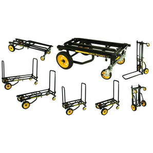 RocknRoller R8RT R8 500lb Capacity DJ PA Transport Cart+Equipment Bag Case+Deck
