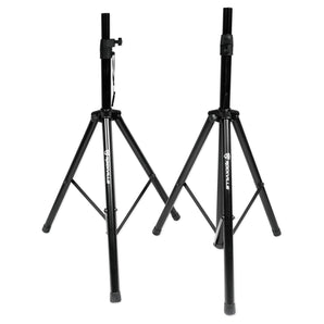 (2) JBL Pro JRX212 12" 2000w PA/DJ Speakers+Powered 8-Channel Mixer w/USB+Stands