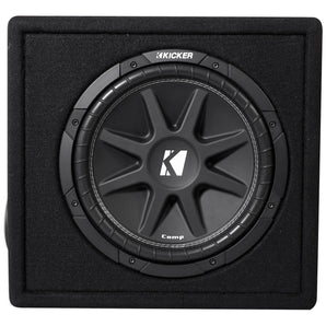 Kicker 43VC124 Comp 12" Subwoofer In Vented Sub Box Enclosure, 4-Ohm