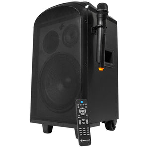 Rockville ROCKnGo 10" Rechargeable Home Theater Bluetooth Speaker+Wireless Mic