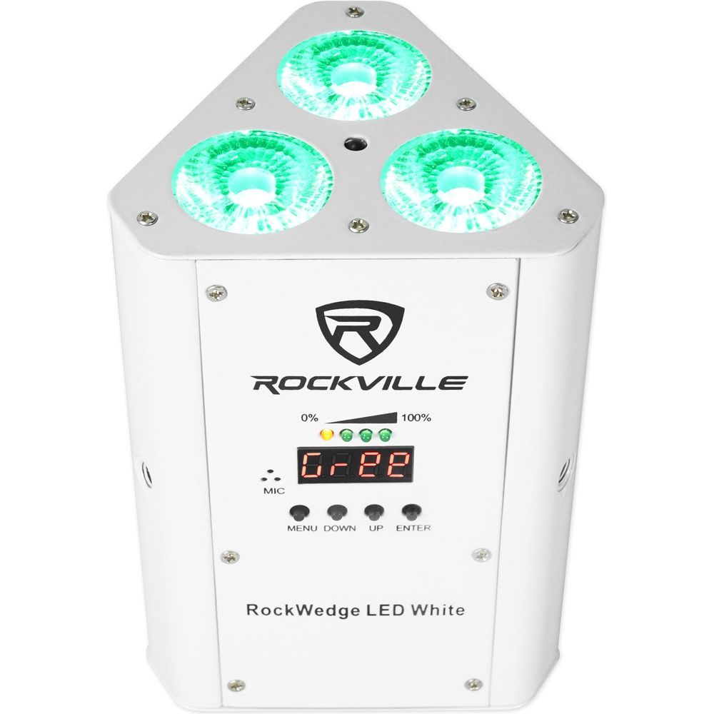 RockWedge LED White 2-Pack + ROCKFORCE W2 Controller Bundle