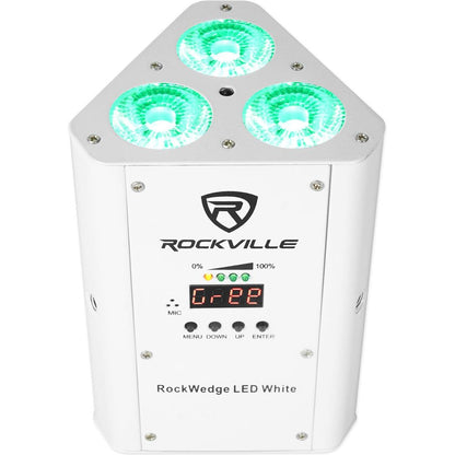 RockWedge LED White 2-Pack + ROCKFORCE W2 Controller Bundle
