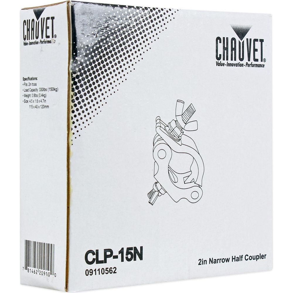 Chauvet DJ CLP-15N Narrow 360 Degree Lighting Clamp for 2" Truss 330lb Capacity