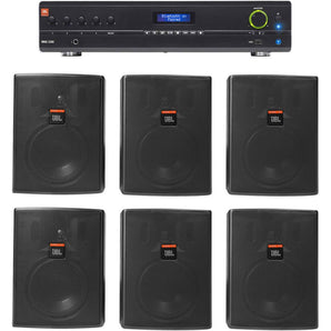 JBL VMA1240 Commercial/Restaurant 240W 70v Amplifier+(6) Indoor/Outdoor Speakers