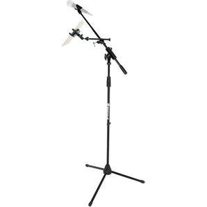 Rockville Microphone Mic Stand w/ Boom+Tripod Base+Smartphone/Tablet/iPad Mount