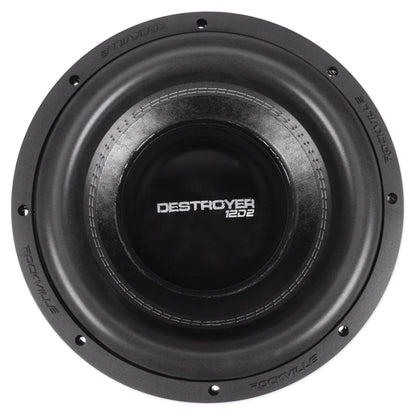 Destroyer 12D2 12" Competition Car Subwoofer+Mono Amplifier+Amp Kit