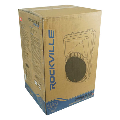 (2) RPG15BT 15" Powered Wireless Link DJ Speakers+Bluetooth+LED Stands