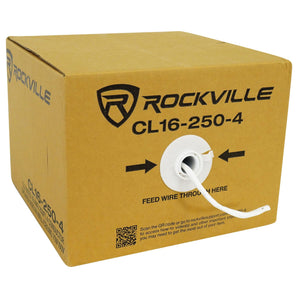 Rockville CL16-250-4 CL2 Rated 16 AWG 250' 4 Conductor Speaker Wire In Ceiling