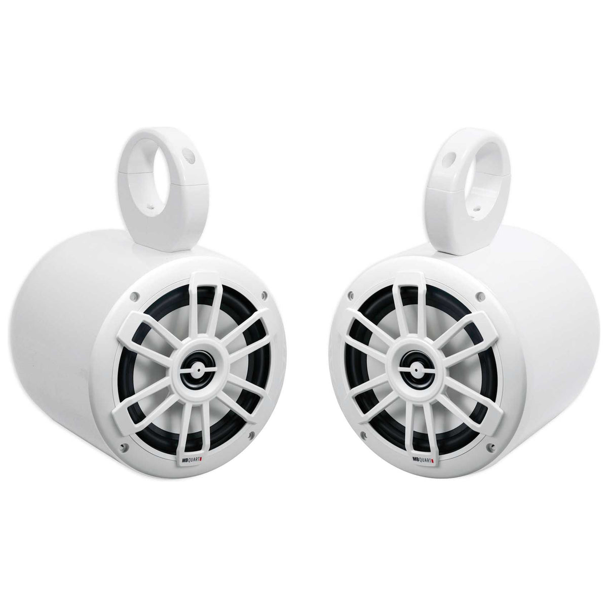 NF1-116 6.5" Speakers + MAC65W White Aluminum Tower Pods