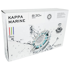 2 Infinity KAPPA 8130M 8" 500w Marine Speakers w/LED's+5-Zone Bluetooth Receiver