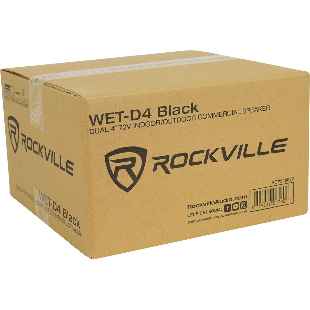 RCS80-1 + WET-D4 Black Speakers Bundle