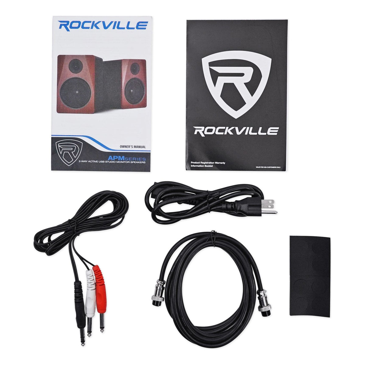 APM6B 6.5" 350W Powered USB Studio Monitor Speakers+37" Stands