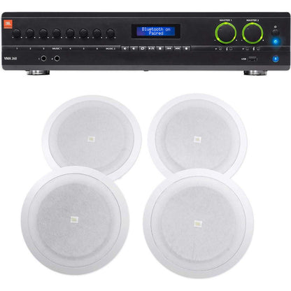 VMA260 60W 8-Input Amplifier + (4) 8128 8" Ceiling Speakers Bundle