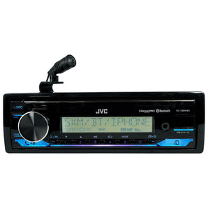 JVC KD-X38MBS 1-Din Marine Stereo Receiver w/Bluetooth/USB+(4) 6x9" Speakers