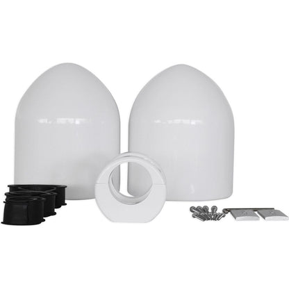 MAC65W White 6.5" Tower Speaker Pods 2-Pack + MAC360W Swivel Clamps Bundle