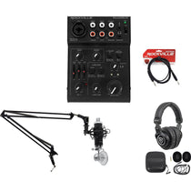 1-Person Gaming Twitch Live Stream Recording Mic+Boom+Headphones