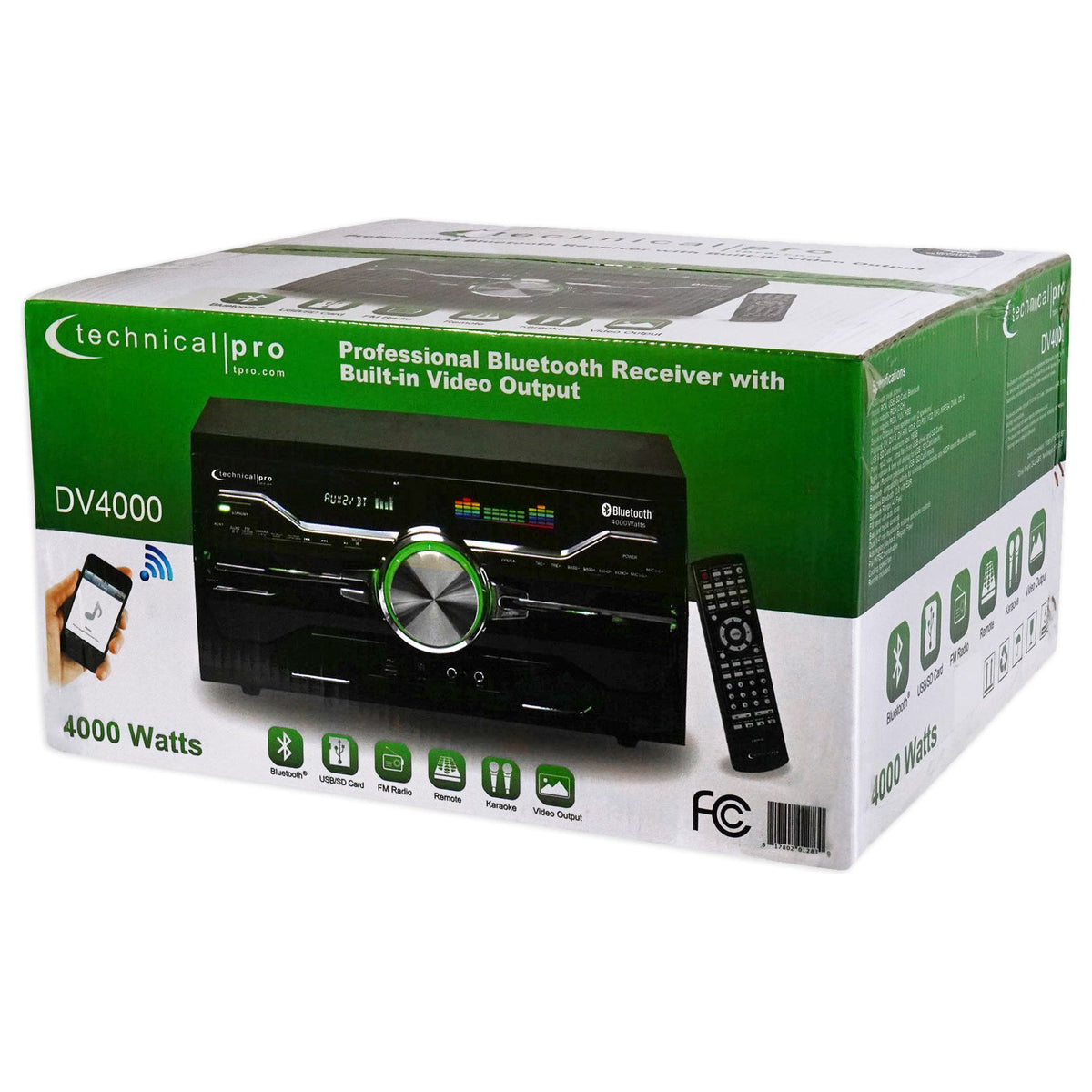 Professional 4000W Receiver/Amplifier/DVD Player