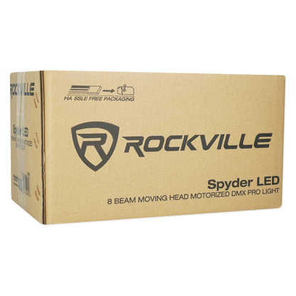 (3) Spyder LED (8) Beam Moving Head Motorized DMX DJ/Party/Club Lights